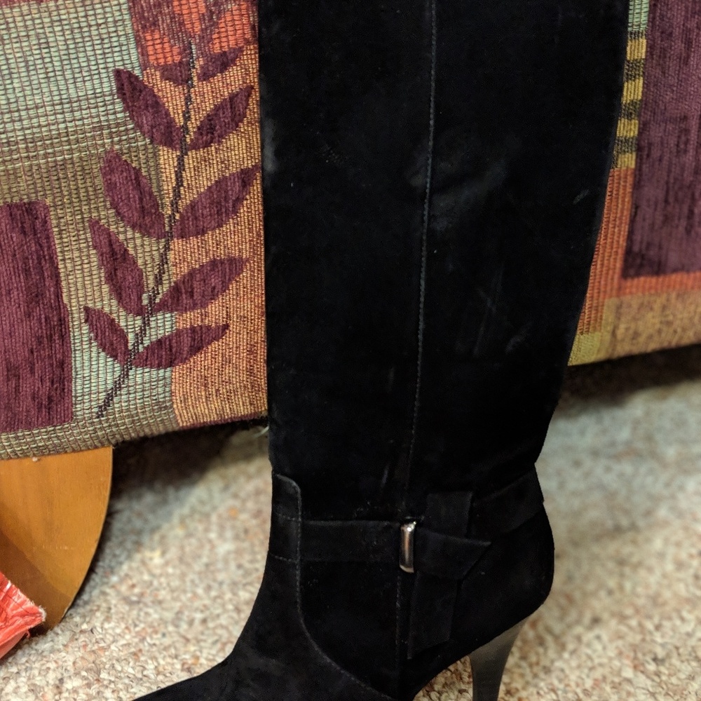 Tall suede boots